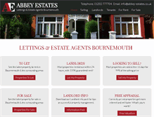 Tablet Screenshot of abbey-estates.co.uk